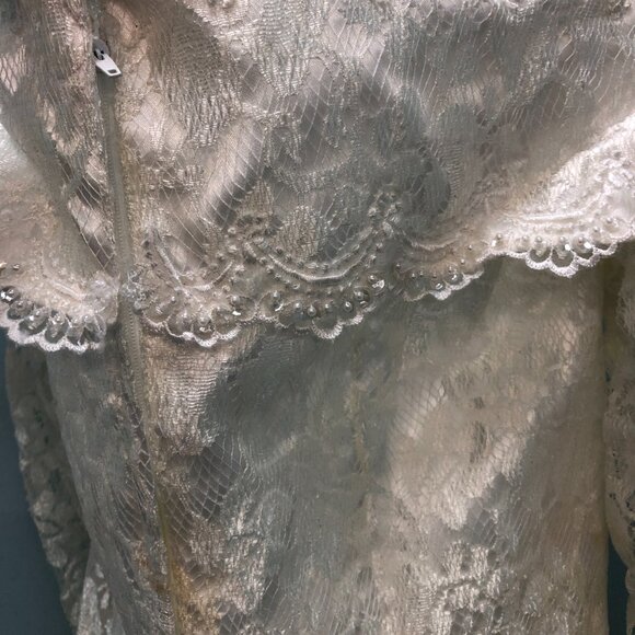 ZOMBIE Dead Corpse Bride, Halloween Wedding Dress, DAMAGED, Vintage Haunting - Picture 11 of 16